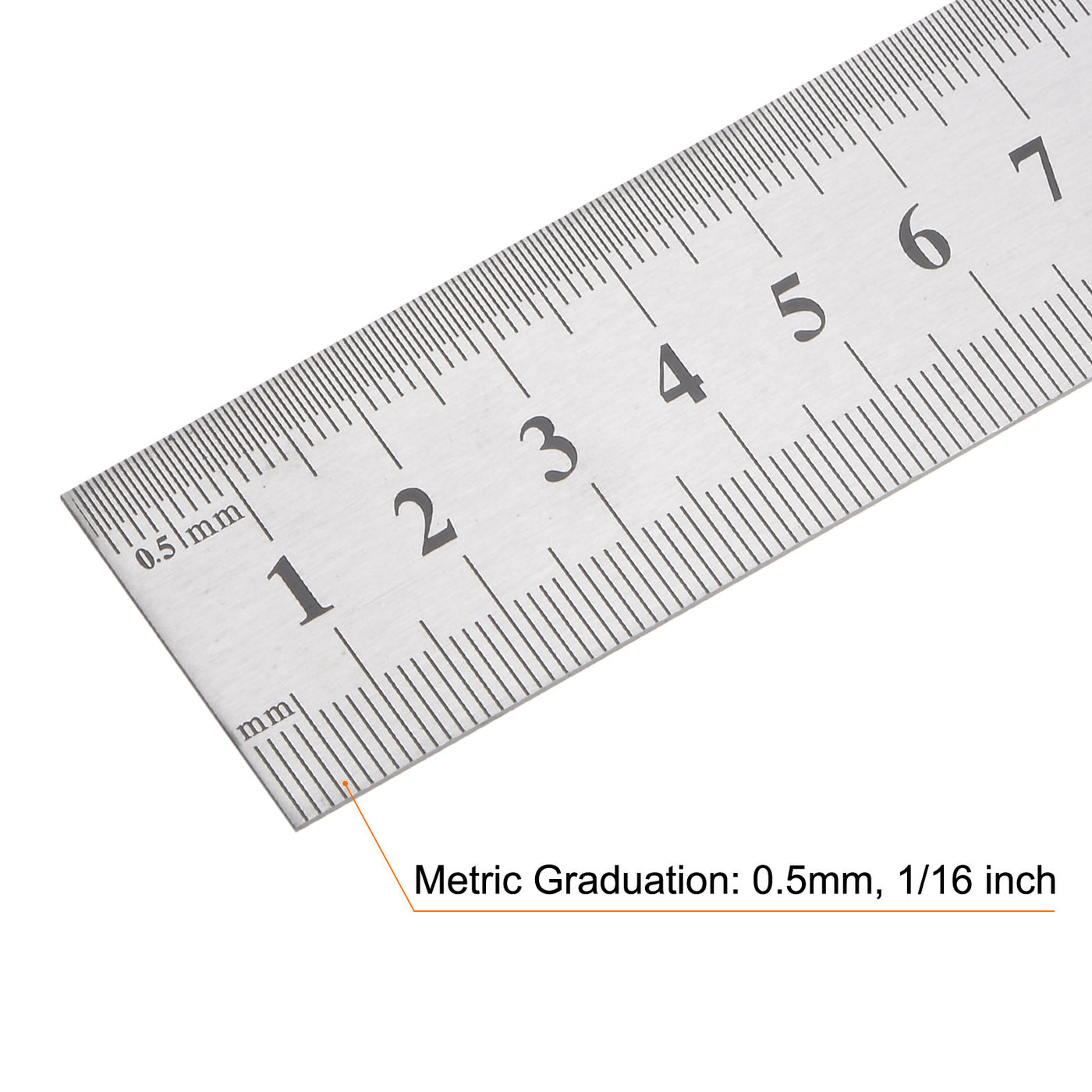 Harfington 2pcs Stainless Steel Ruler, 40" Metal Rulers 1.14" Wide Inch Metric Graduation