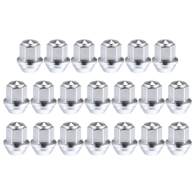 X AUTOHAUX 20 Pcs M14x1.5 Metal Bulge Acorn Wheel Lug Nuts Cone Seat for Ford for Mustang Edge 2015-2020