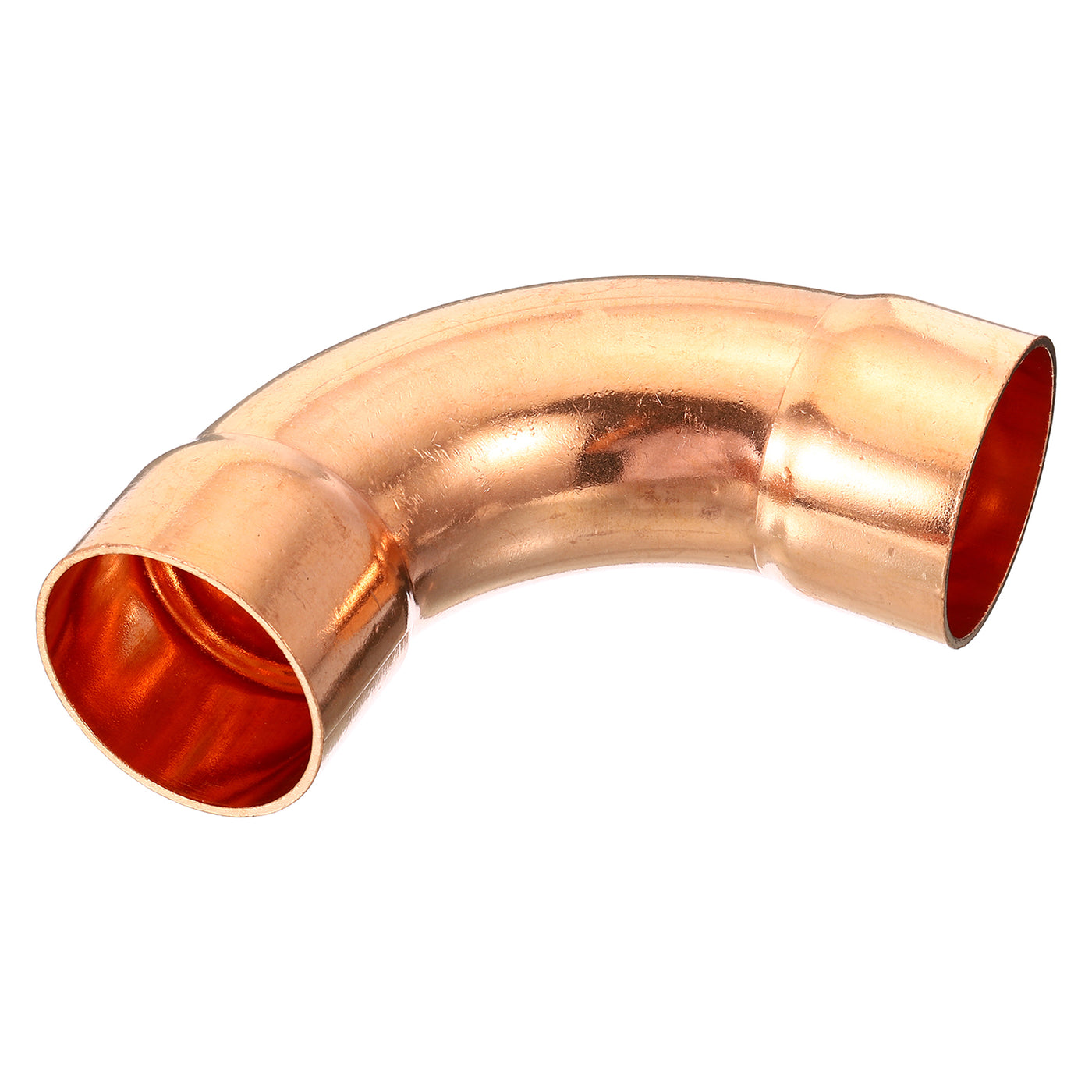 Harfington 38mm (1.5") ID Elbow Copper Pipe Fitting, 90 Degree Short Turn Pressure Connector Sweat Solder Welding Connection for Water HVAC Plumbing