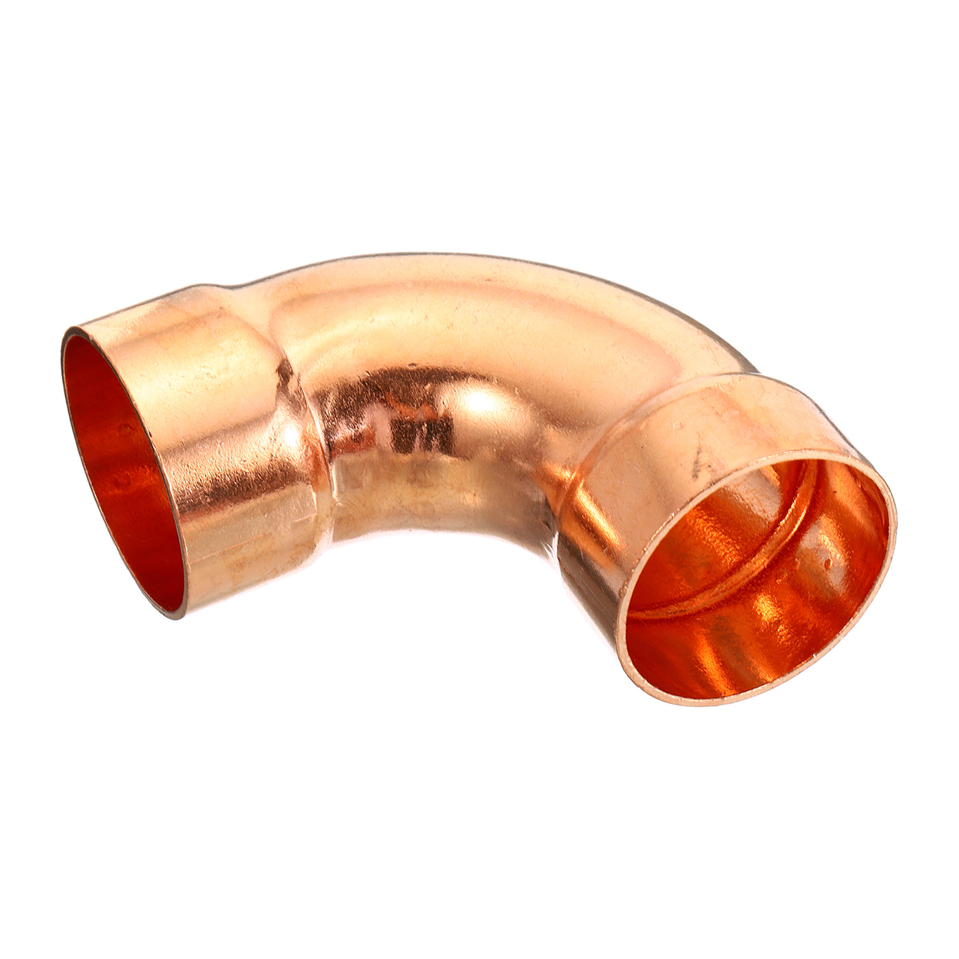 Harfington 42mm (1.65") ID Elbow Copper Pipe Fitting, 90 Degree Short Turn Pressure Connector Sweat Solder Welding Connection for Water HVAC Plumbing