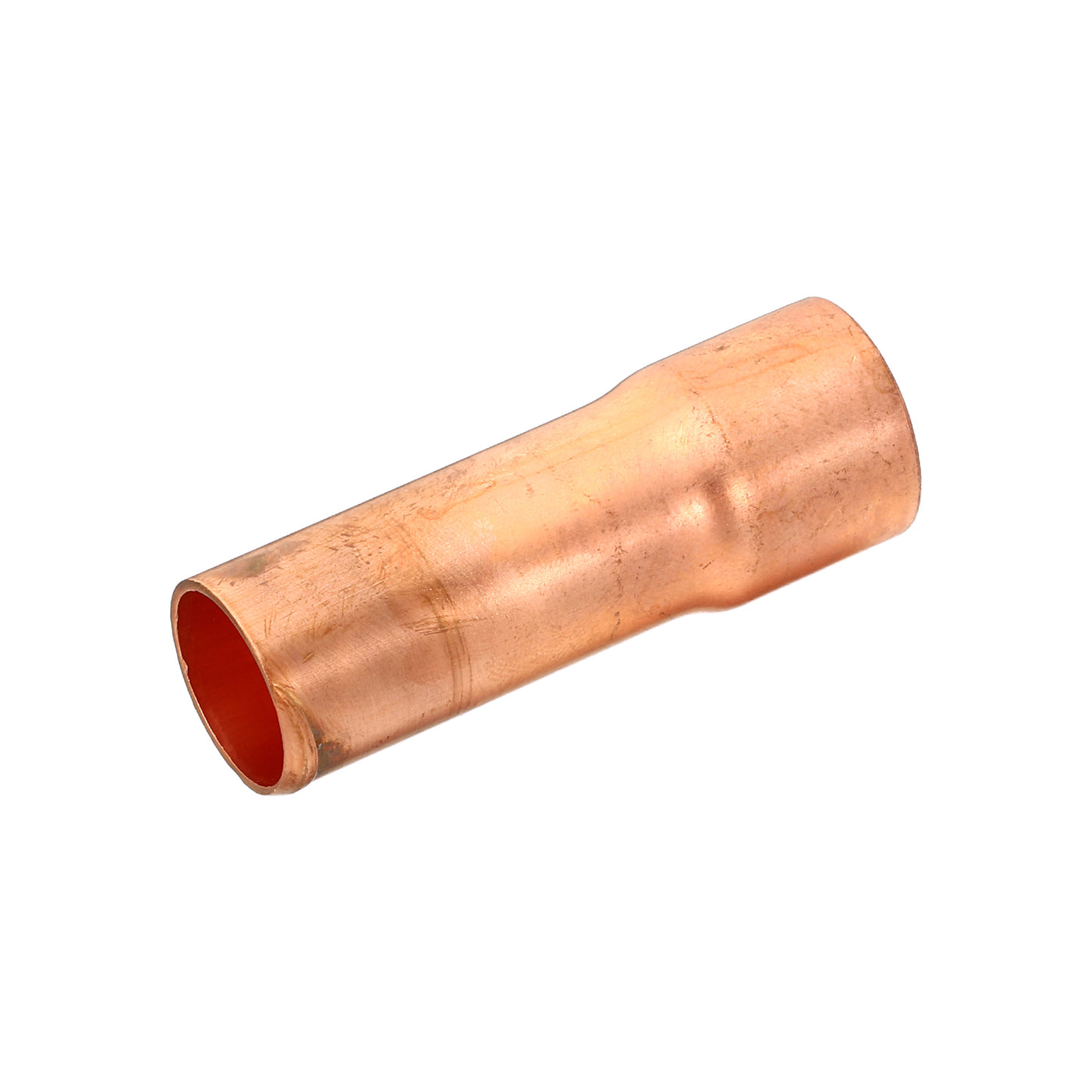 Harfington 3/4"(19.05mm) ID Straight Copper Coupling, Sweat End Welding Joint Pipe Fitting with Rolled Tube Stop for Water Air Conditioner Plumbing