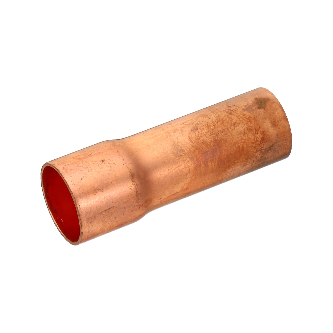Harfington 3/4"(19.05mm) ID Straight Copper Coupling, Sweat End Welding Joint Pipe Fitting with Rolled Tube Stop for Water Air Conditioner Plumbing