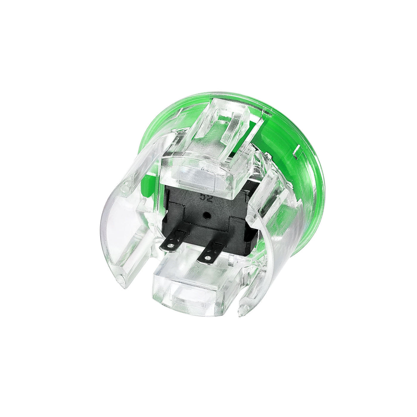 Harfington Mounting Hole Momentary Game Push Button Switch 30mm Green 6Pcs