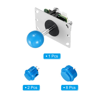 Harfington Joystick 4 Way Adjustable + Push Button Bundle Kit Blue Blue 1 Set