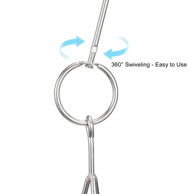 Harfington Uxcell Swiveling Meat Hook, Stainless Steel Three-Prong Meat Hooks for  Hanging Drying Smoking Meat Products