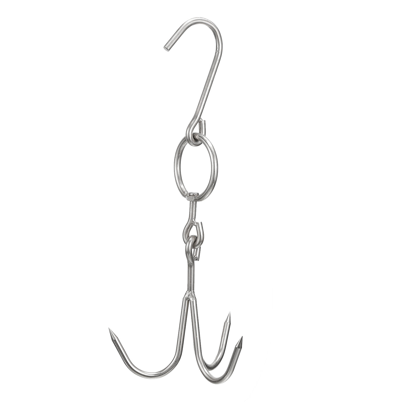 uxcell Uxcell Swiveling Meat Hook, Thickness Stainless Steel Three-Prong Meat Hooks for  Hanging Drying Smoking Meat Products