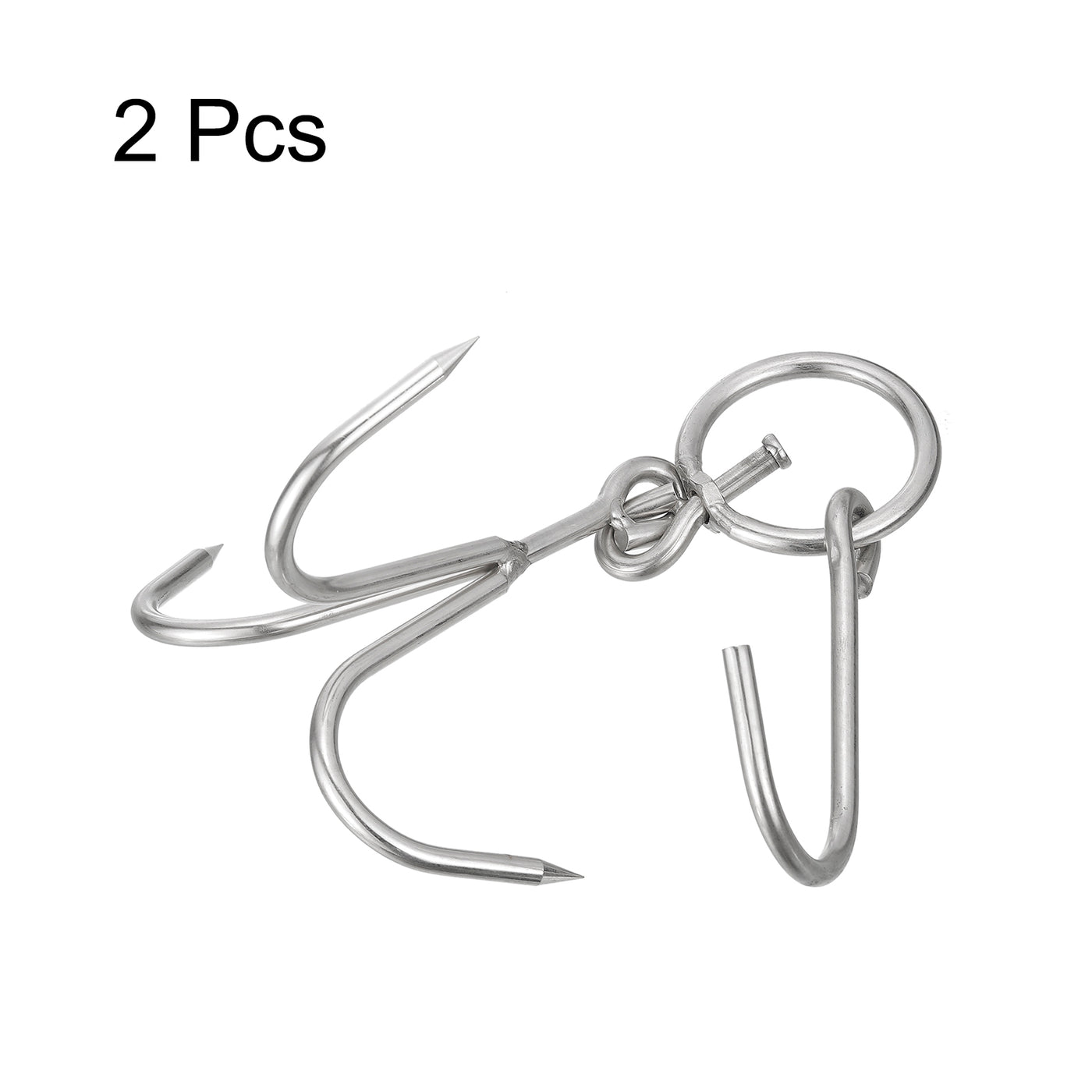 uxcell Uxcell Swiveling Meat Hook, Thickness Stainless Steel Three-Prong Meat Hooks for  Hanging Drying Smoking Meat Products