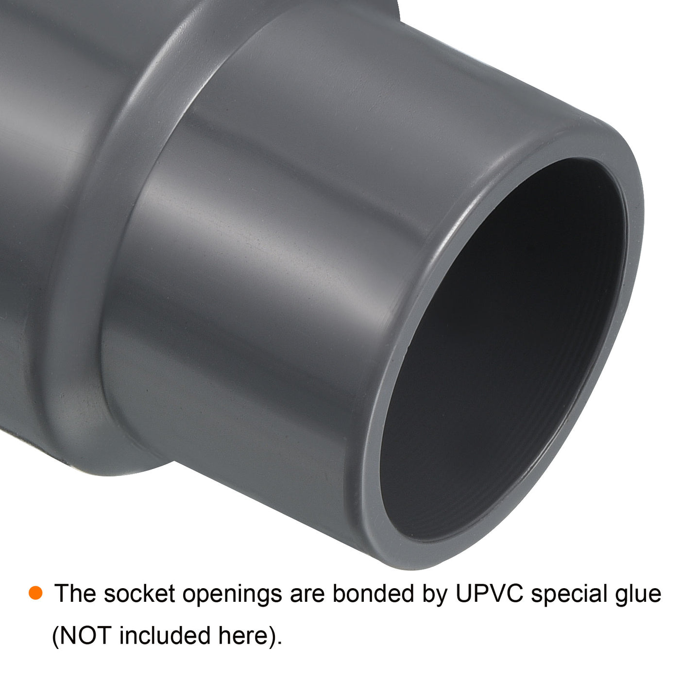 Harfington PVC Reducer Pipe Fitting 32x25mm, 6 Pack Straight Coupling Adapter Connector, Gray