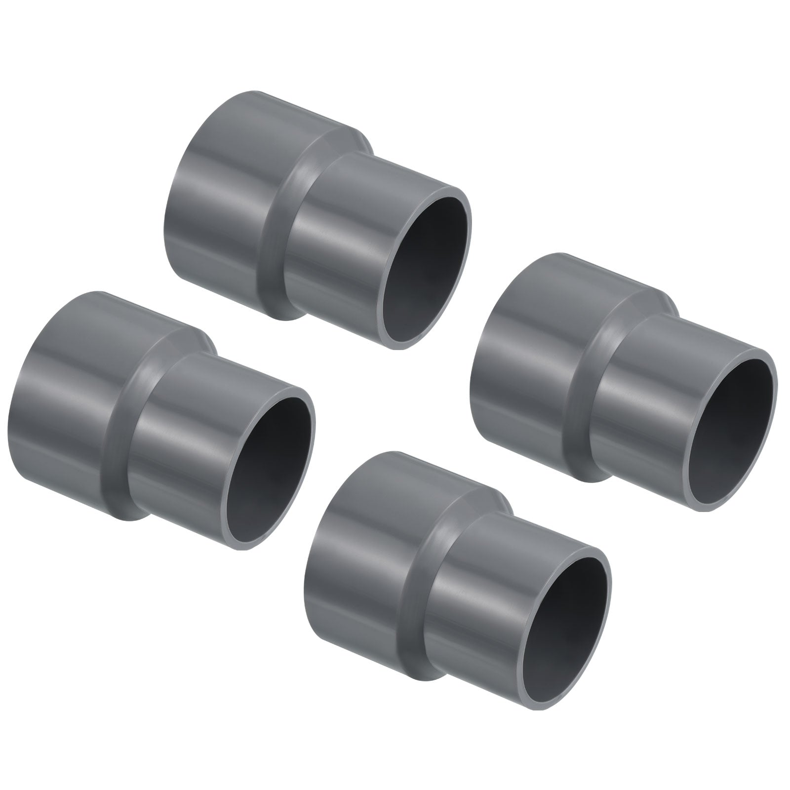 PVC Reducer Pipe Fitting 50x40mm, 4 Pack Straight Coupling Adapter ...