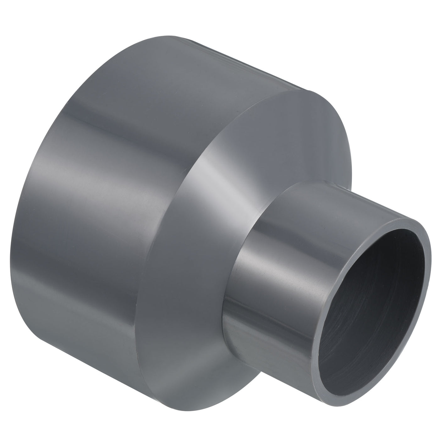 Harfington PVC Reducer Pipe Fitting 90x50mm, Straight Coupling Adapter Connector, Gray