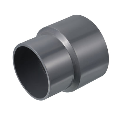 Harfington PVC Reducer Pipe Fitting 90x75mm, Straight Coupling Adapter Connector, Gray