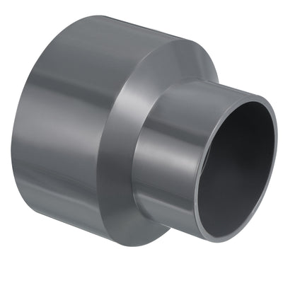 Harfington PVC Reducer Pipe Fitting 110x75mm, Straight Coupling Adapter Connector, Gray