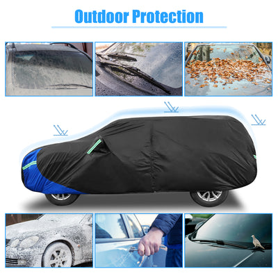 Harfington Car Cover Waterproof Snowproof All Weather for Car Outdoor Full Car Cover Rain Sun Protection