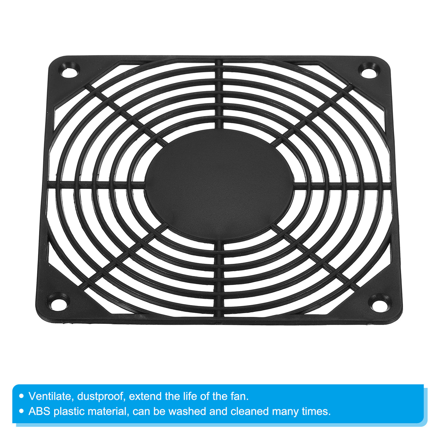 Harfington 120mm Fan Filter, 8 Pack ABS Plastic Ventilator Grill Protector Guard, Black