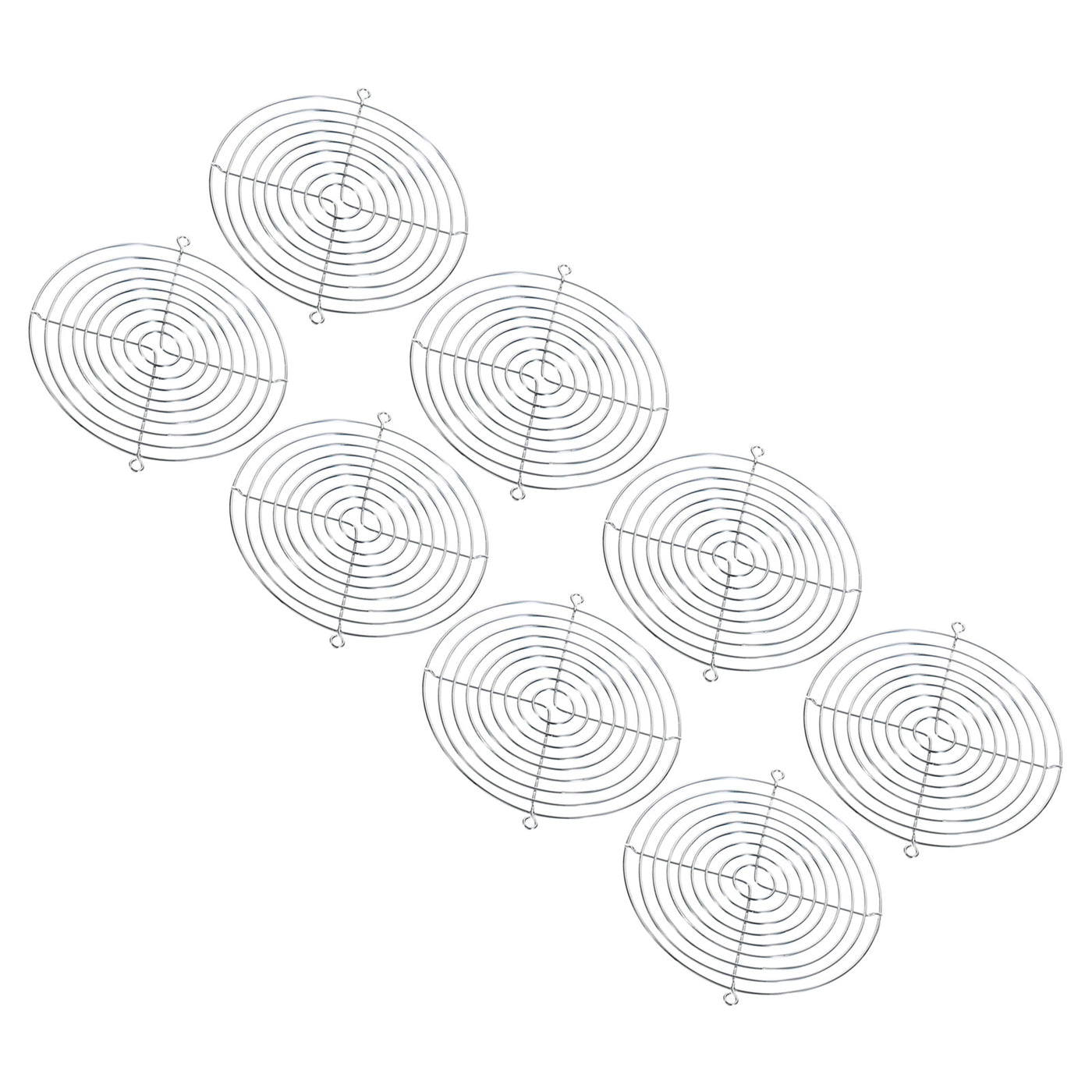 Harfington 170mm Fan Finger Grill, 8 Pack Metal Grill Protector Guard, Silver