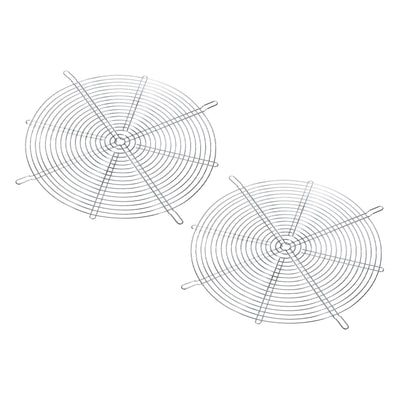 Harfington 300mm Dia Fan Finger Grill, 2 Pack Metal Grill Protector Guard, Silver