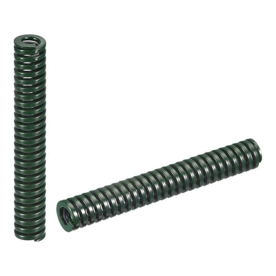 Harfington Uxcell 3D Printer Die Spring, 2pcs 14mm OD 100mm Long Spiral Stamping Compression Green