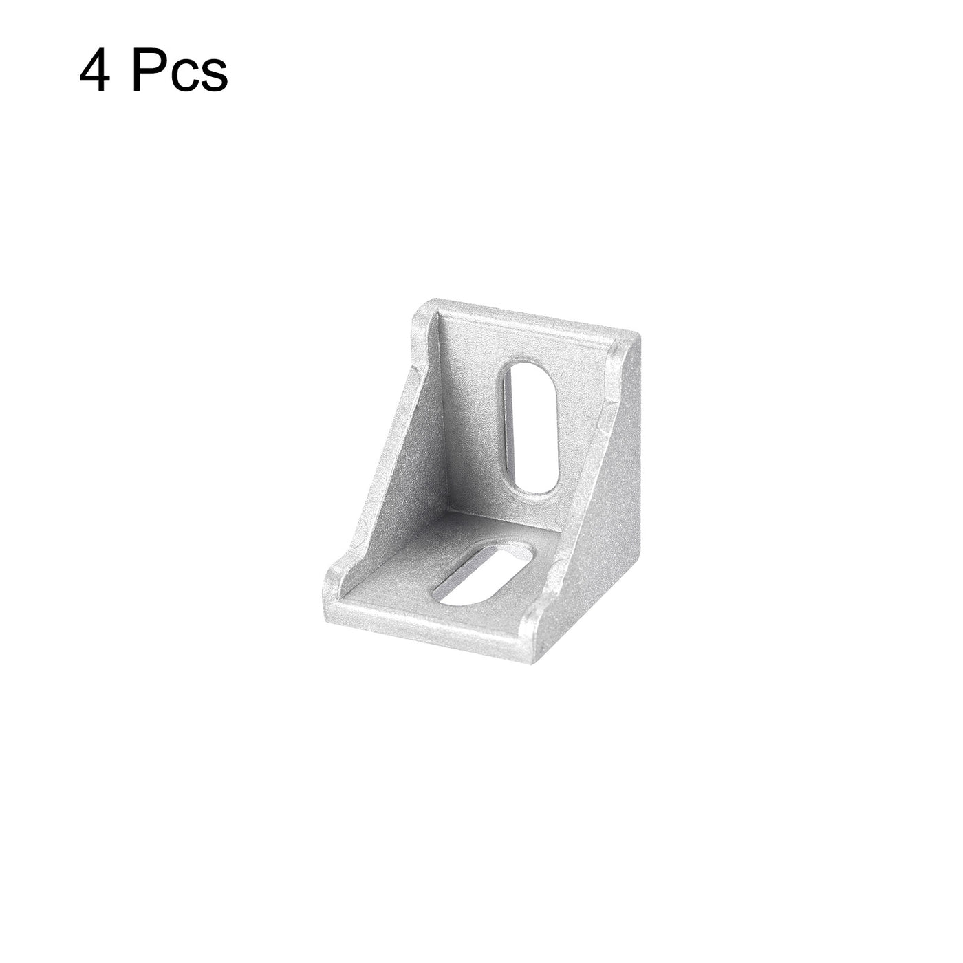 uxcell Uxcell 4Pcs Inside Corner Bracket Gusset, 38x38x35mm 4040 Angle Connectors for 4040/4080 Series Aluminum Extrusion Profile Silver