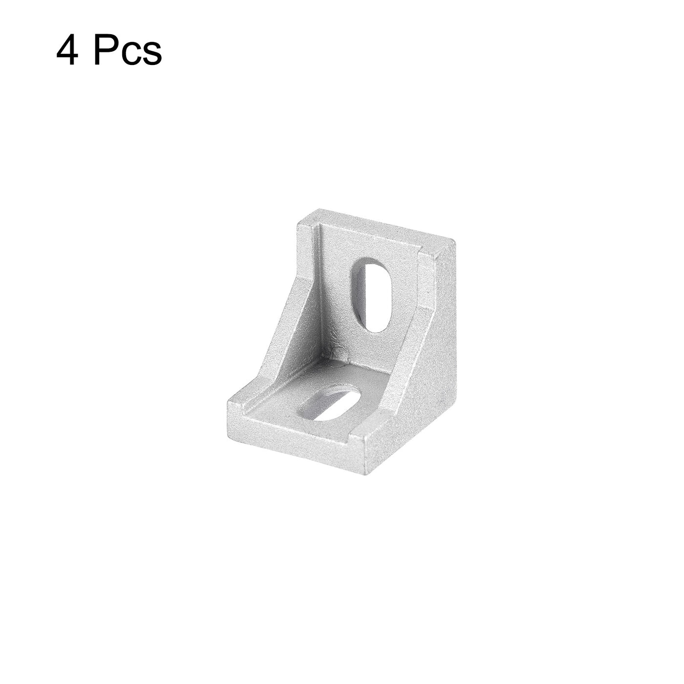 uxcell Uxcell 4Pcs Inside Corner Bracket Gusset, 38x38x35mm 4040 Thicken Angle Connectors for 4040/4080 Series Aluminum Extrusion Profile Silver