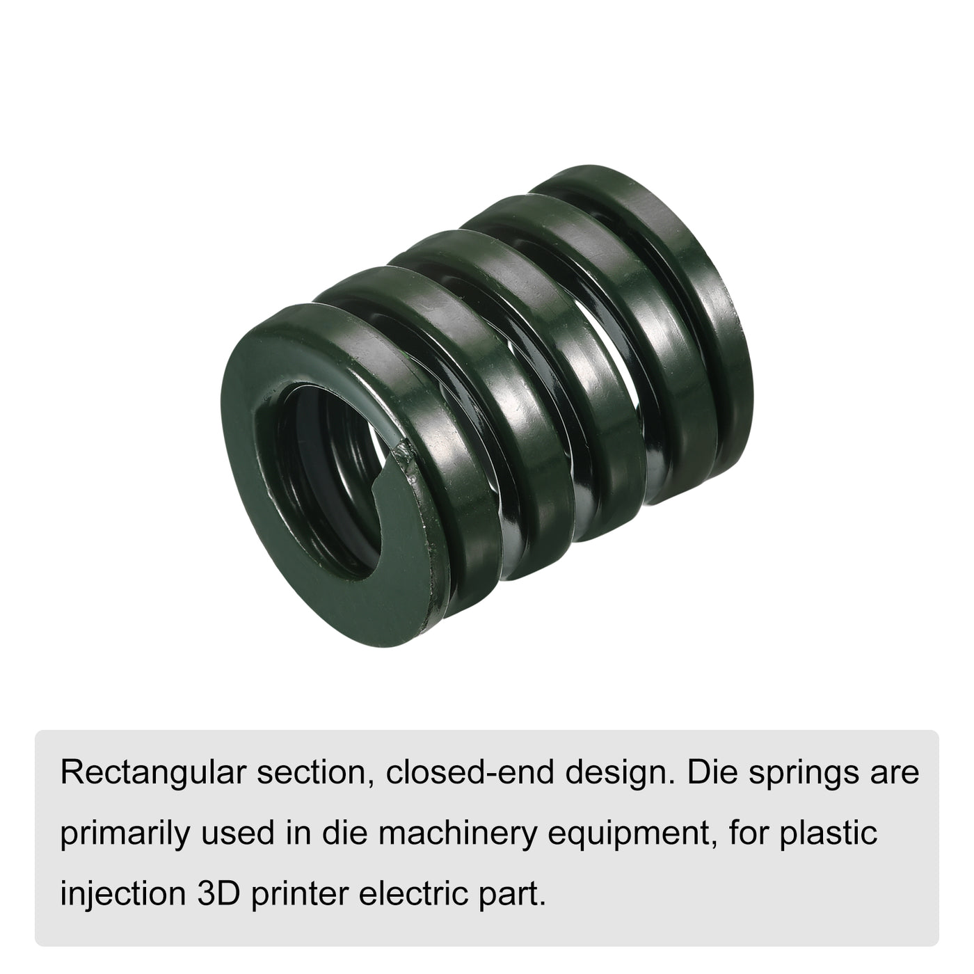 uxcell Uxcell 3D Printer Die Spring, 1pcs 30mm OD 35mm Long Spiral Stamping Compression Green