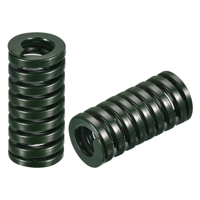 Harfington Uxcell 3D Printer Die Spring, 2pcs 30mm OD 65mm Long Spiral Stamping Compression Green