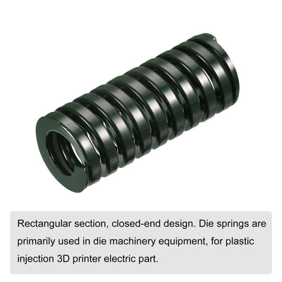 Harfington Uxcell 3D Printer Die Spring, 1pcs 30mm OD 75mm Long Spiral Stamping Compression Green