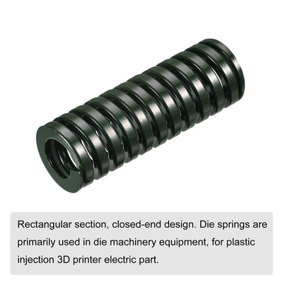 Harfington Uxcell 3D Printer Die Spring, 1pcs 30mm OD 85mm Long Spiral Stamping Compression Green