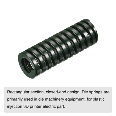 Harfington Uxcell 3D Printer Die Spring, 1pcs 30mm OD 90mm Long Spiral Stamping Compression Green