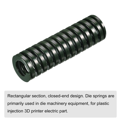 Harfington Uxcell 3D Printer Die Spring, 1pcs 30mm OD 100mm Long Spiral Stamping Compression Green
