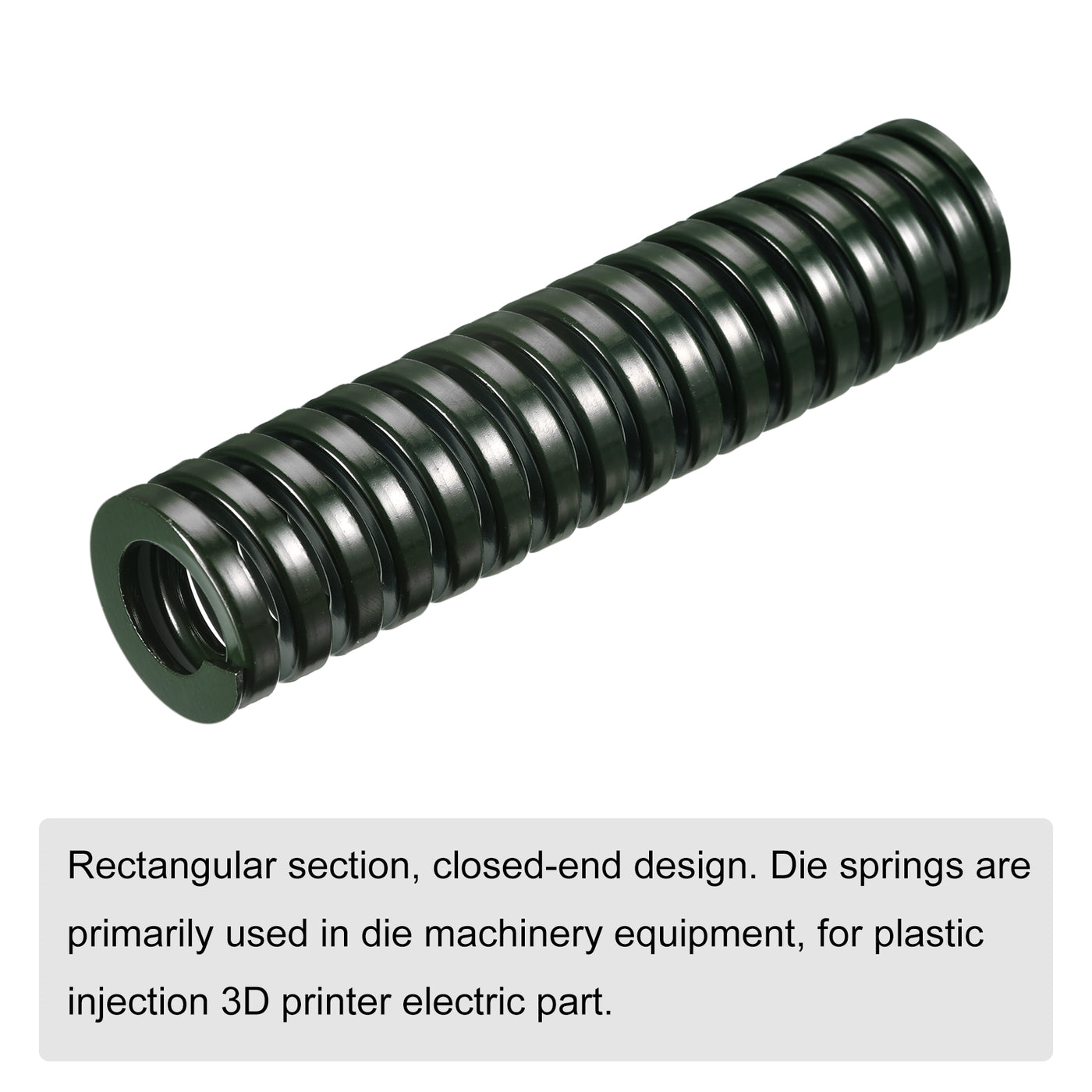uxcell Uxcell 3D Printer Die Spring, 1pcs 30mm OD 125mm Long Spiral Stamping Compression Green