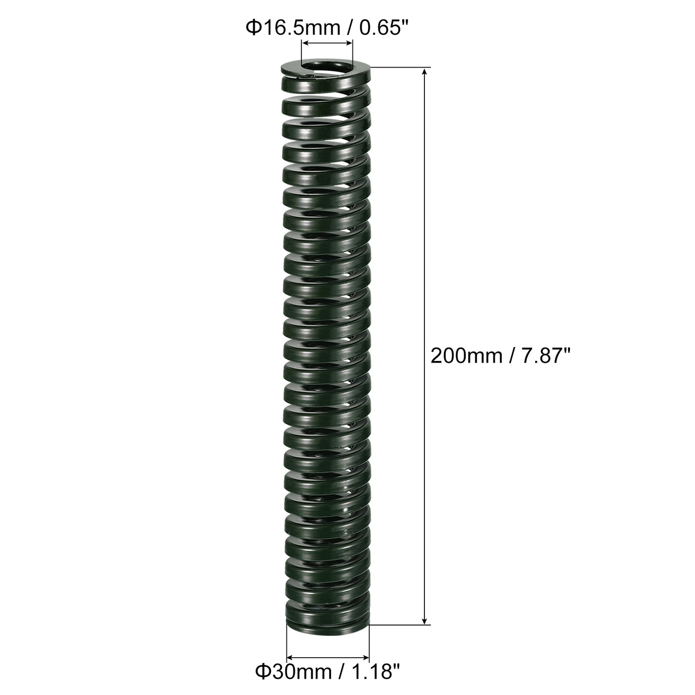 uxcell Uxcell 3D Printer Die Spring, 1pcs 30mm OD 200mm Long Spiral Stamping Compression Green