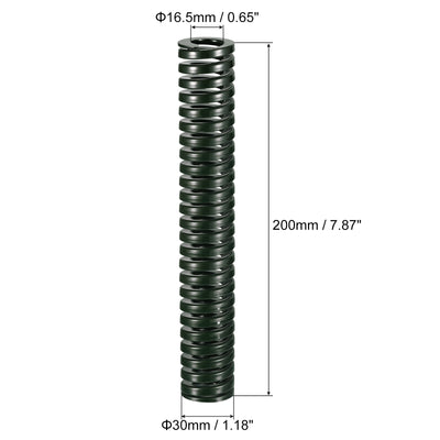 Harfington Uxcell 3D Printer Die Spring, 2pcs 30mm OD 200mm Long Spiral Stamping Compression Green