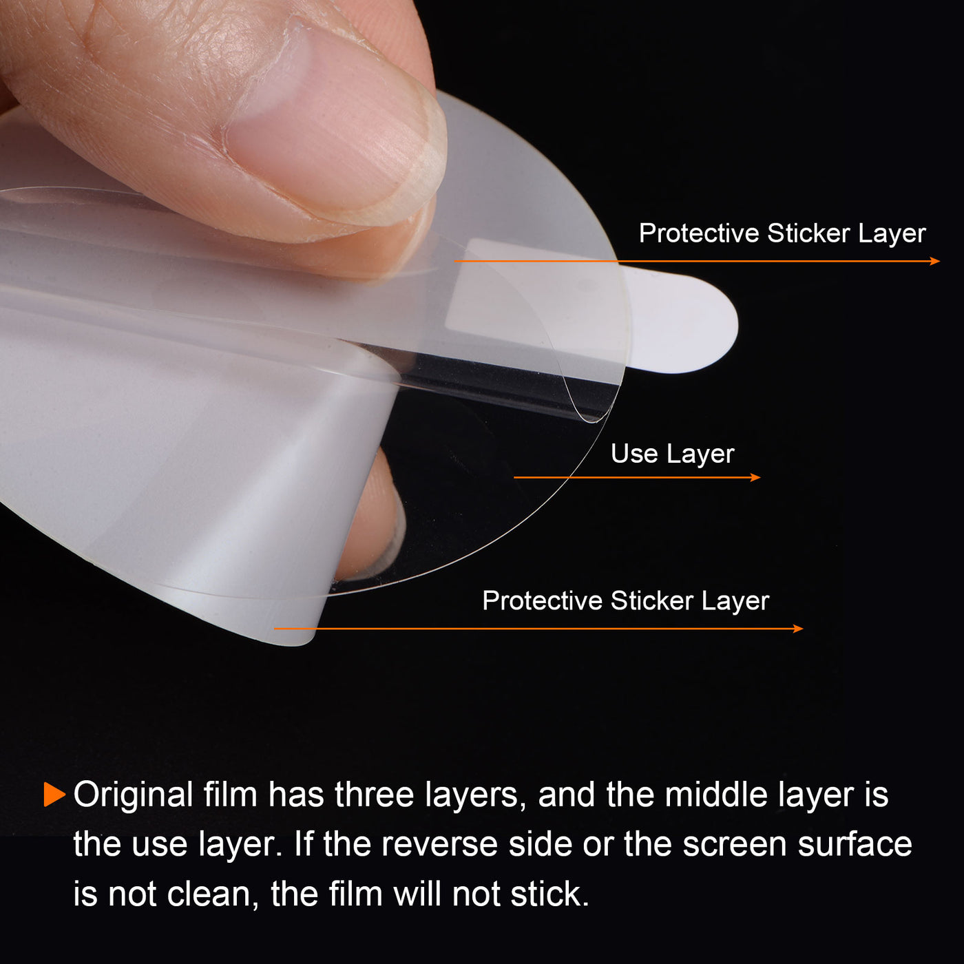 Harfington 5pcs 20mm Soft TPU Matte Anti-Glare Clear Round Watch Glass Screen Protectors