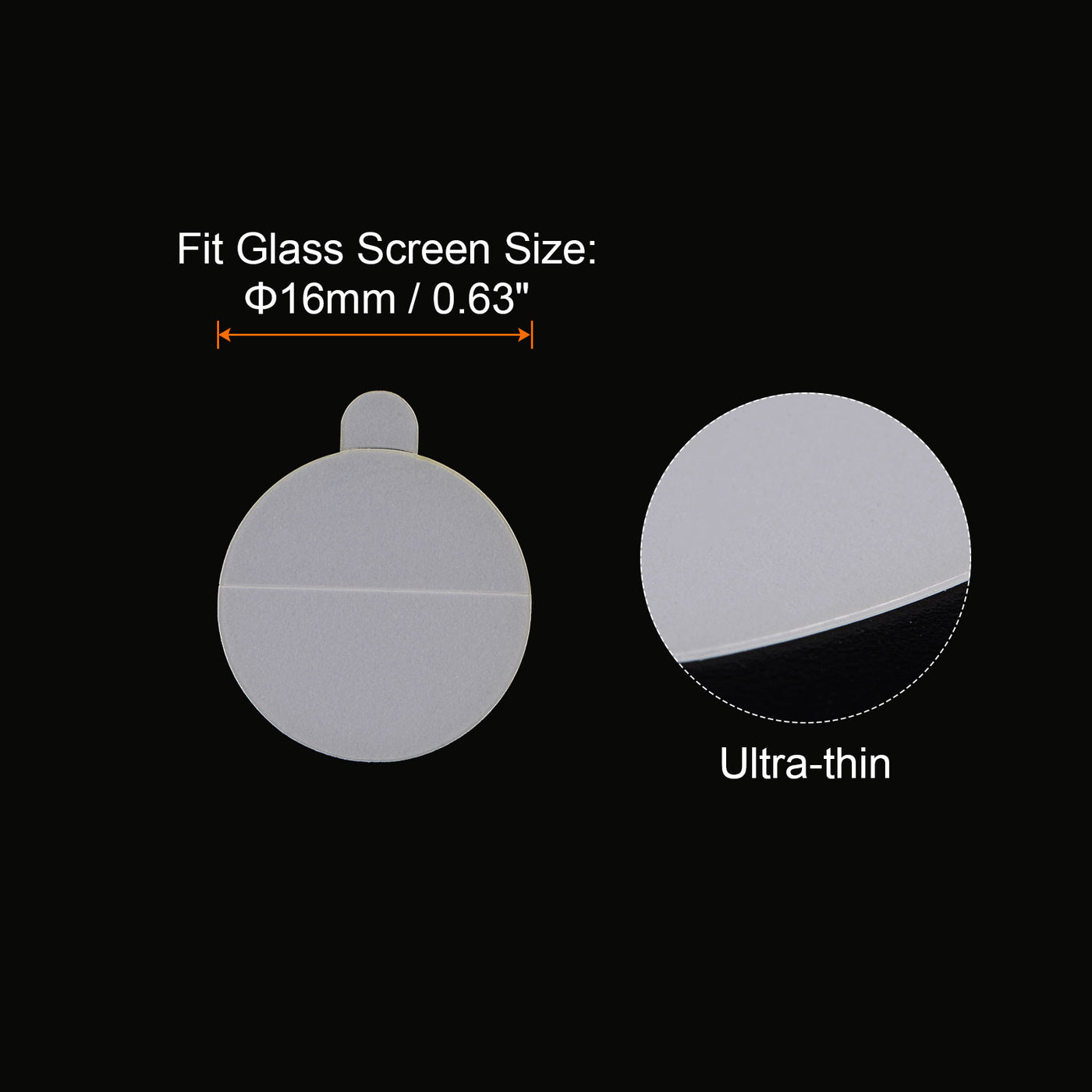 Harfington 5pcs 16mm Soft TPU Anti-scratch HD Clear Round Watch Glass Screen Protectors