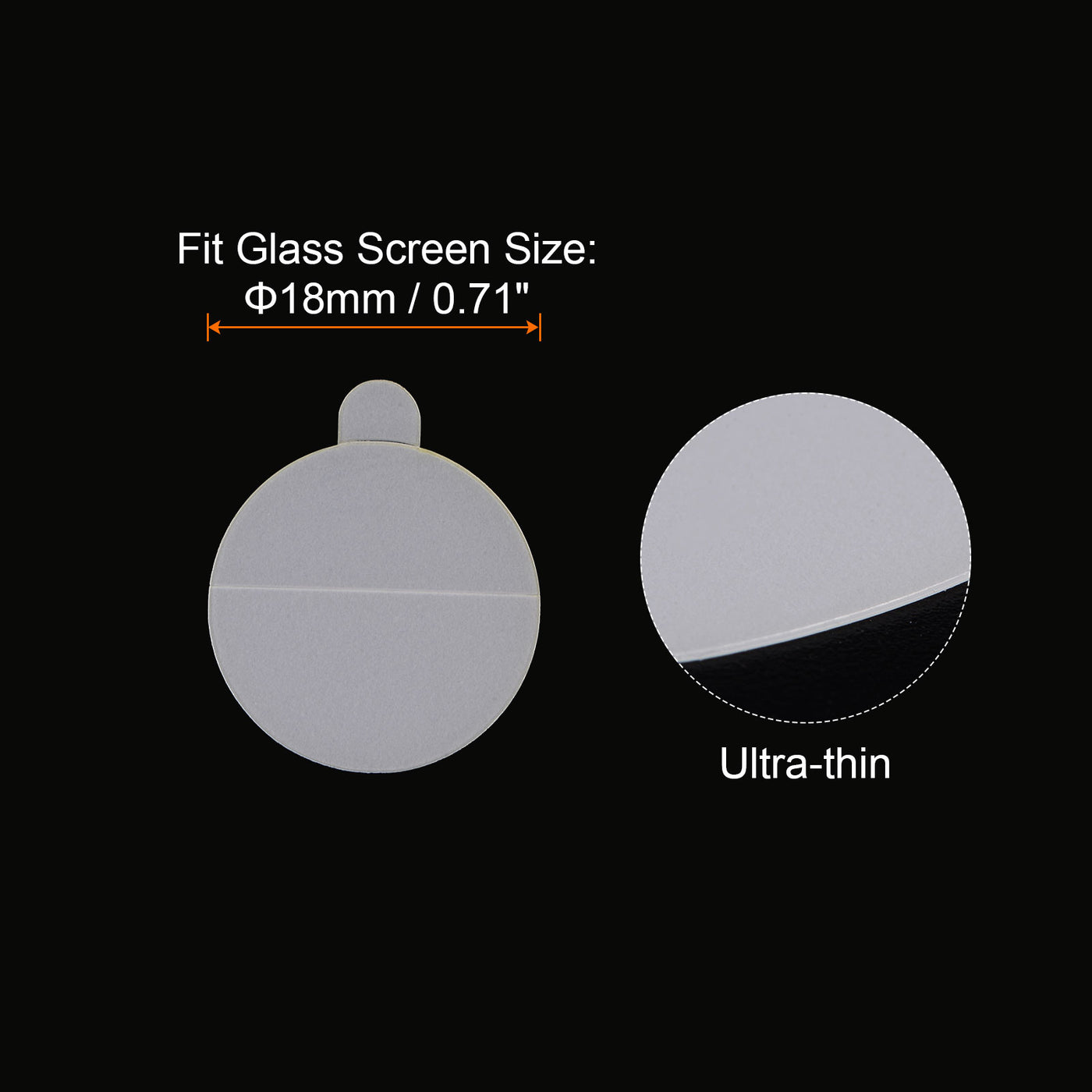 Harfington 5pcs 18mm Soft TPU Anti-scratch HD Clear Round Watch Glass Screen Protectors