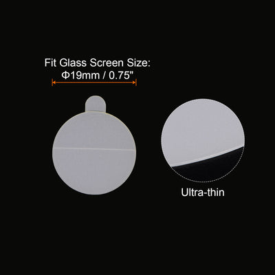 Harfington 5pcs 19mm Soft TPU Anti-scratch HD Clear Round Watch Glass Screen Protectors