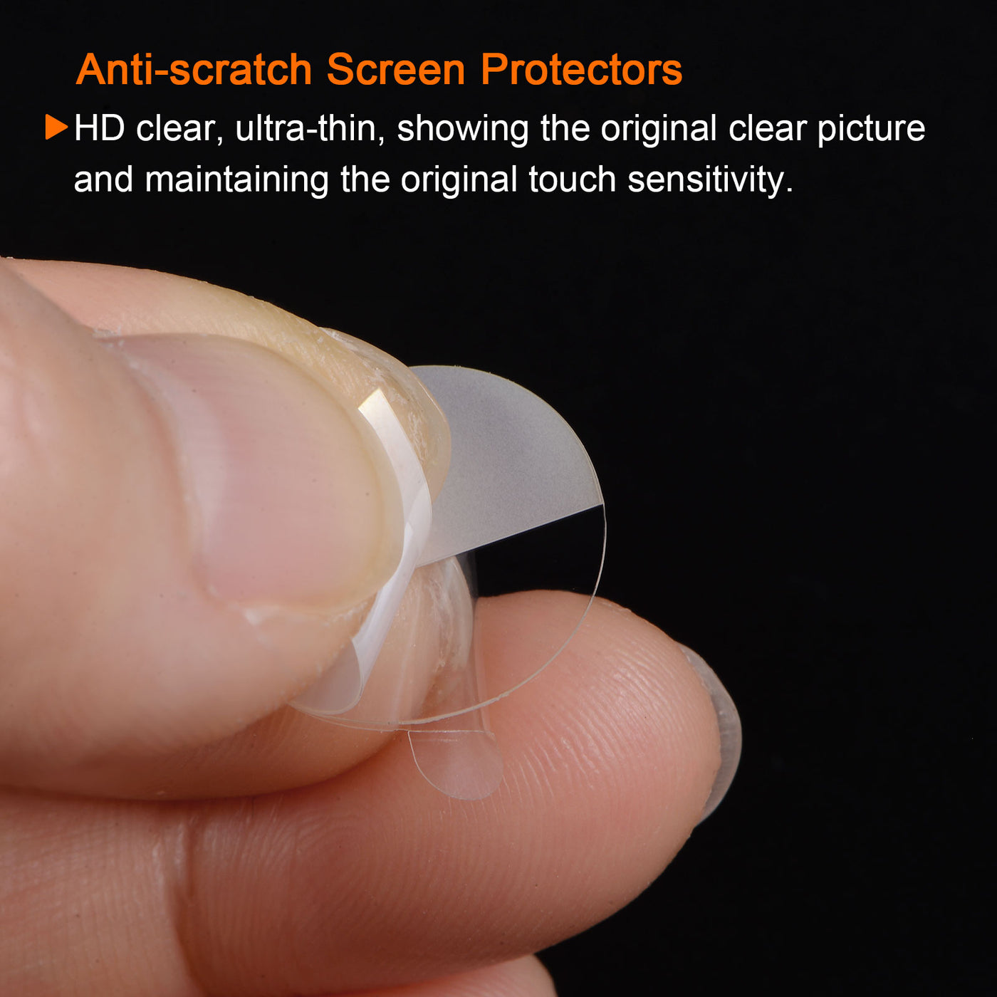 Harfington 5pcs 21mm Soft TPU Anti-scratch HD Clear Round Watch Glass Screen Protectors
