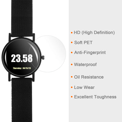 Harfington 5pcs Watch Glass Screen Protectors 16mm HD High Definition Protective Film