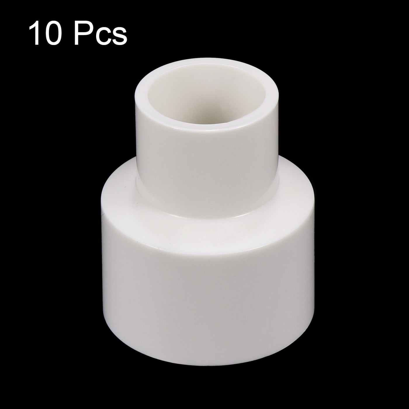 Harfington PVC Reducer Pipe Fitting 32x20mm, 10 Pack Straight Coupling Adapter Connector, White