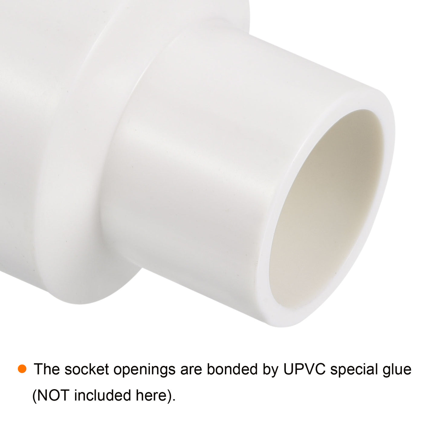 Harfington PVC Reducer Pipe Fitting 32x20mm, 10 Pack Straight Coupling Adapter Connector, White