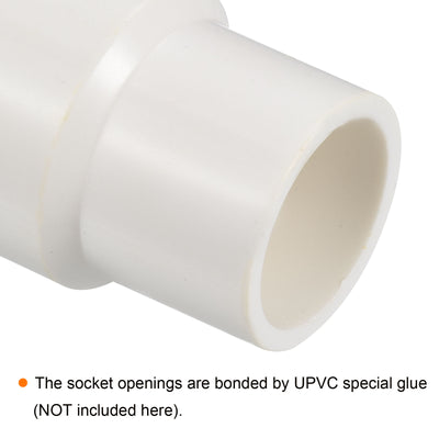 Harfington PVC Reducer Pipe Fitting 25x20mm, 10 Pack Straight Coupling Adapter Connector, White