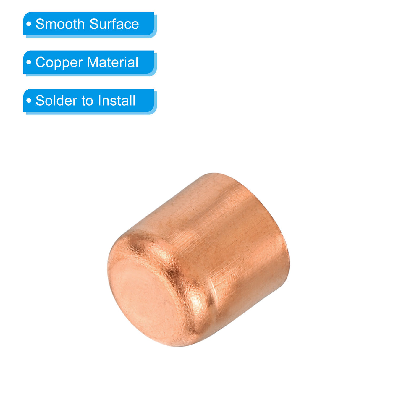 Copper Pipe End Cap, Copper Fitting Cap Sweat Plug Solder Connection