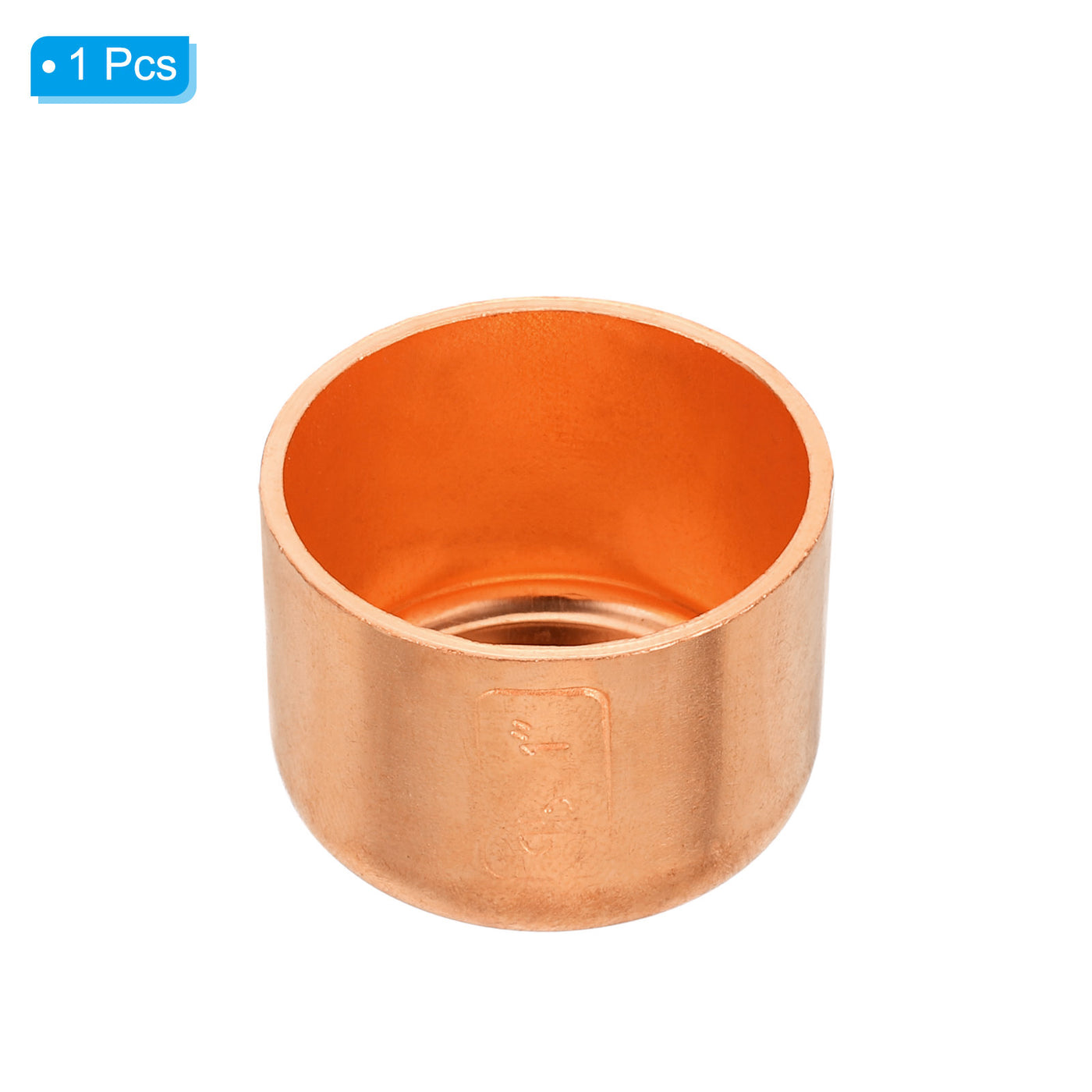Harfington 1 Inch ID Copper Pipe End Cap, Copper Fitting Cap Sweat Plug Solder Connection for Plumbing HVAC Air Conditioner
