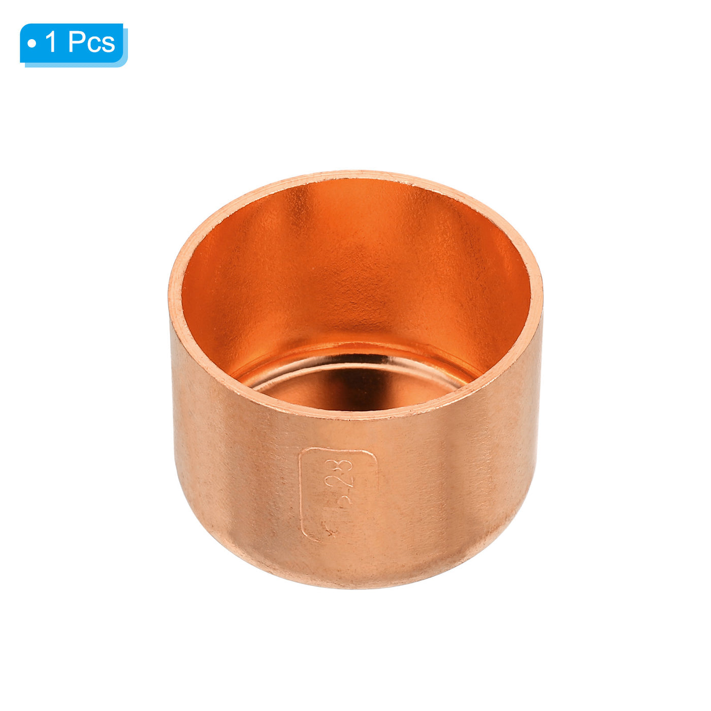 Harfington 28.1mm(1.11") ID Copper Pipe End Cap, Copper Fitting Cap Sweat Plug Solder Connection for Plumbing HVAC Air Conditioner