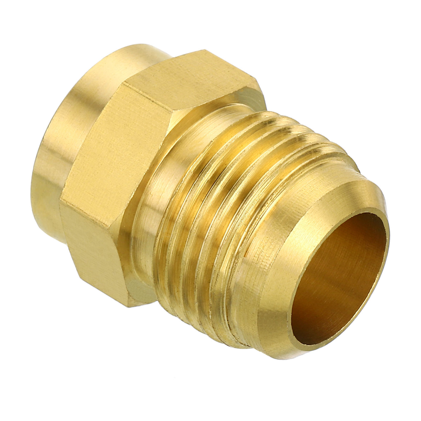 Harfington 5/8 SAE Male Thread Brass Flare Tube Fitting, Pipe Adapter Connector for Plumbing HVAC Air Conditioner