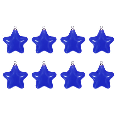Harfington Star Bead Pendants with Charm Loop for Jewelry Making Craft, 8Pcs Blue