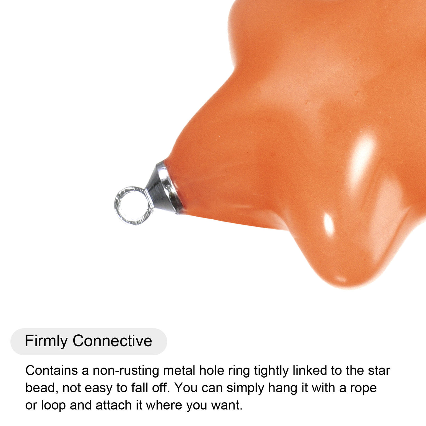 Harfington Leather Tassel Keychain Charm with Clasp for Bag Jewelry Making DIY, 4Pcs Orange
