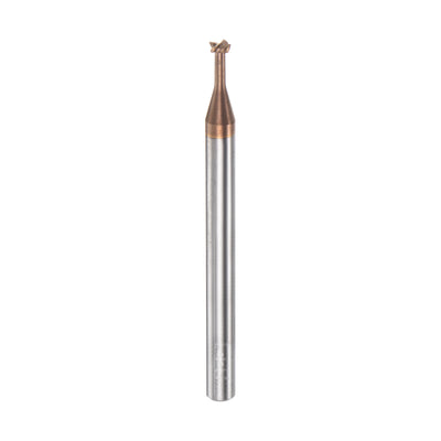 Harfington 3mm x 1mm Titanium Coated Carbide T Slot End Mill Cutter for Stainless Steel