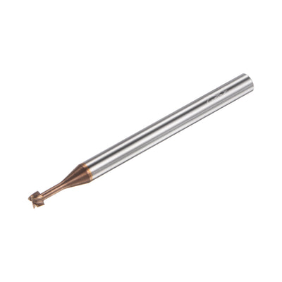 Harfington 3mm x 2mm Titanium Coated Carbide T Slot End Mill Cutter for Stainless Steel