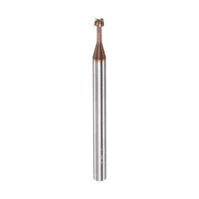Harfington 3mm x 2mm Titanium Coated Carbide T Slot End Mill Cutter for Stainless Steel